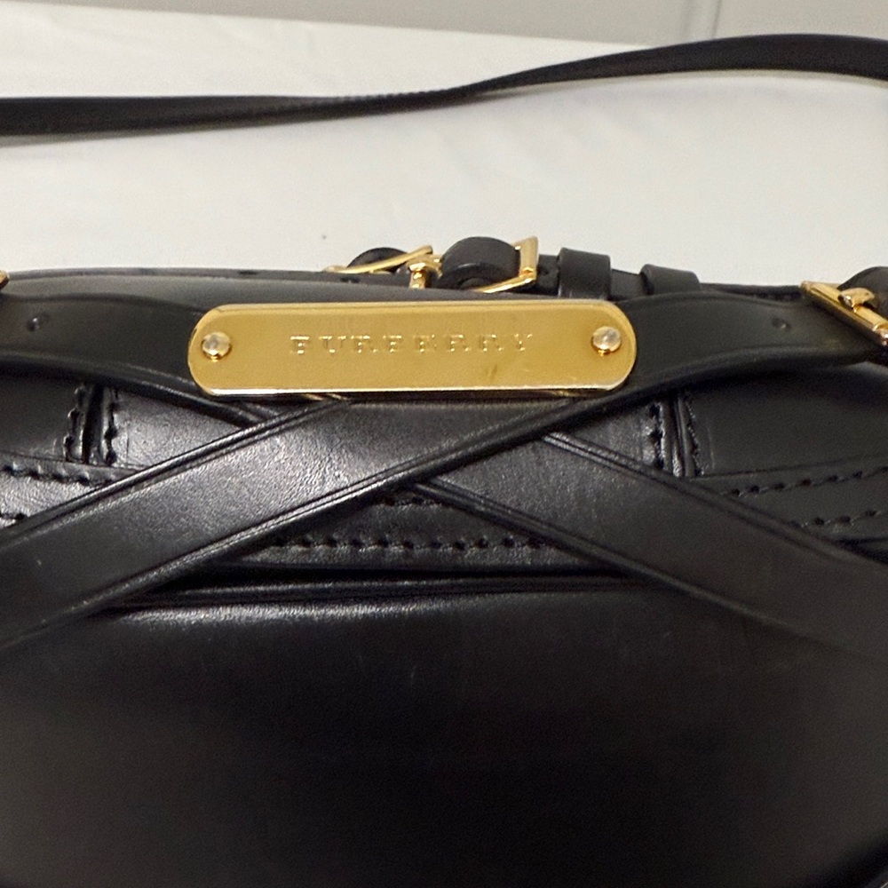 Burberry Black Shoulder Bag with Gold Details - Picture 16 of 16